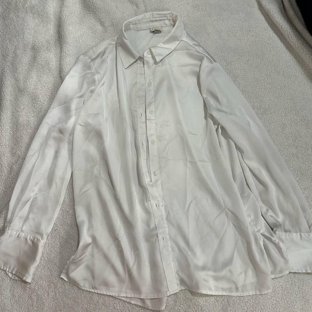 Silk button down